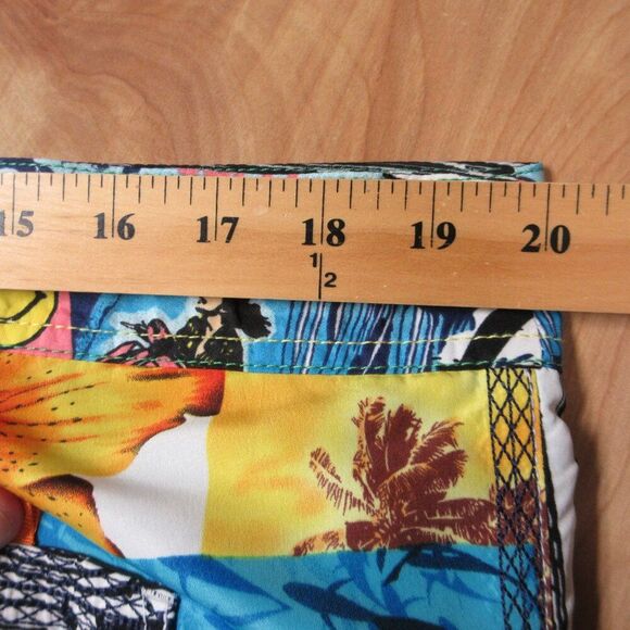 ROBERT GRAHAM Hawaiian Swim Shorts Swim Trunks Size 40 Tropical AOP Board Shorts - Picture 15 of 16